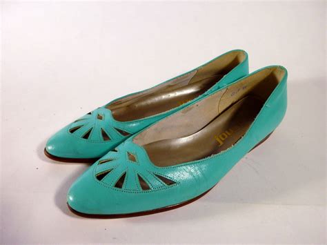 teal flat shoes for women.